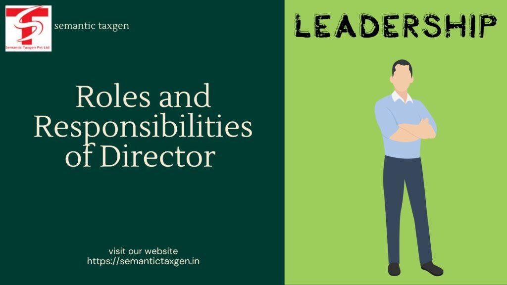 roles and responsibilities of company directors